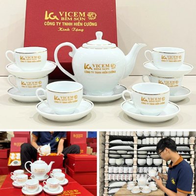 Bộ ấm chén camelia  (Chỉ VK, logo màu) ACVK16 - 650/800ml
