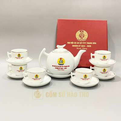 Bộ ấm chén bưởi cành (Chỉ vk, logo màu) ACVK3 - 600ml
