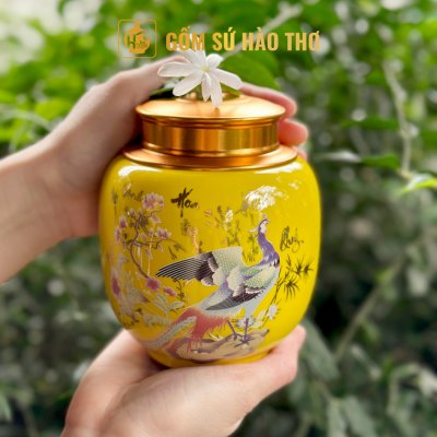 Lọ đựng chè dáng quả hồng LCH6A