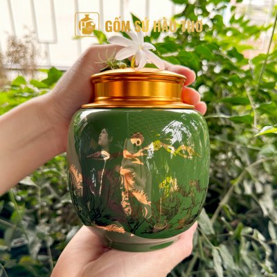 Lọ đựng chè dáng quả hồng LCH6A