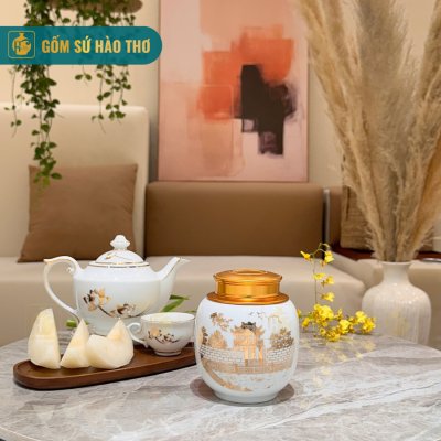 Lọ chè quả hồng LCH6A - Cao 13cm - ĐK 10cm - 1 Lạng
