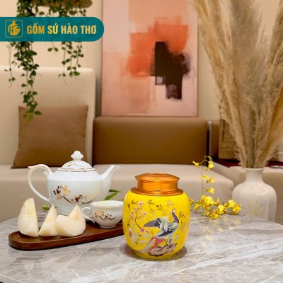 Lọ chè quả hồng LCH6A - Cao 13cm - ĐK 10cm - 1 Lạng