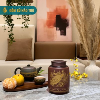 Lọ chè nâu thấp LCNT10A
