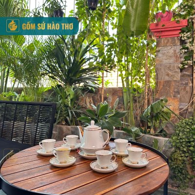 Bộ ấm chén hoàng gia (Chỉ VK, logo màu) ACVK14 - 650ml