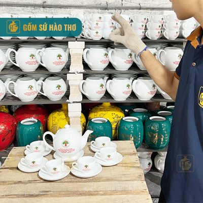 Bộ ấm chén trắng Minh Long ACT01 - 500/650/800ml