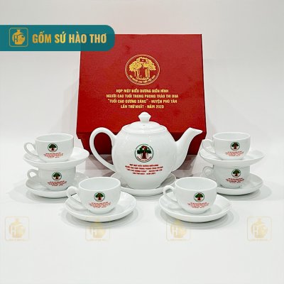 Bộ ấm chén trắng Minh Long ACT01 - 500/650/800ml