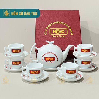 Bộ ấm chén trắng bưởi cành ACT04 - 650ml