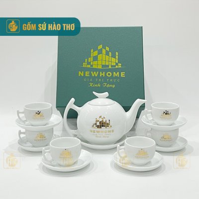 Bộ ấm chén trắng bưởi cành ACT04 - 650ml