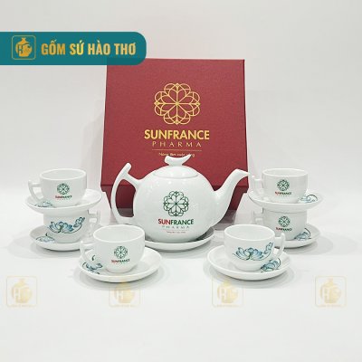 Bộ AC bưởi cành In logo màu & mặt hoa sen xanh ACT04B - 550/650ml