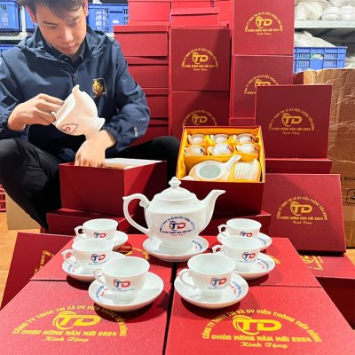 Bộ ấm chén trắng đèn thần ACT09 - 550/700ml