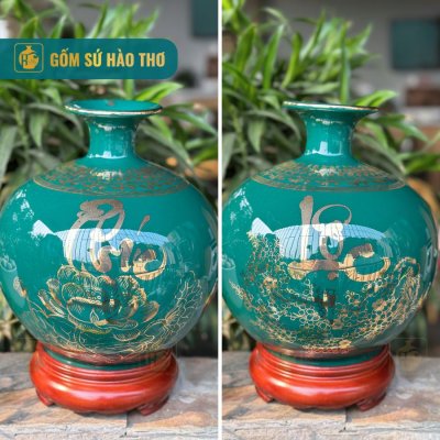 CAL29 - Bình hút tài lộc Phúc Lộc viền Hạc