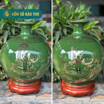 CAL29 - Bình hút tài lộc Phúc Lộc viền Hạc