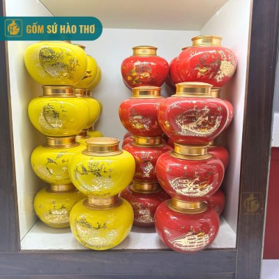 LCQ4A - Lọ chè dáng quả hồng