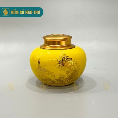 LCQ4B - Lọ chè quả hồng tròn kẻ chỉ