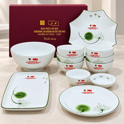 Bộ đồ ăn (Set 7 món) - Họa tiết Bồ Công Anh - BAQT 6