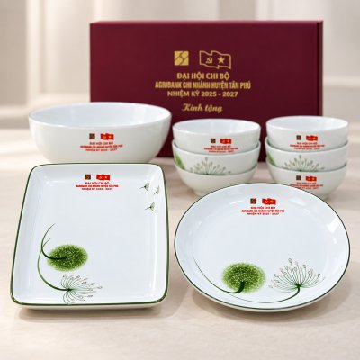 Bộ đồ ăn (Set 7 món) - Họa tiết Bồ Công Anh - BAQT 6