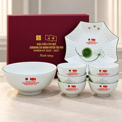 Bộ đồ ăn (Set 7 món) - Họa tiết Bồ Công Anh - BAQT 6
