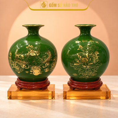 CAL02 - Bình hút tài lộc Cá Niên Niên Hữu Dư