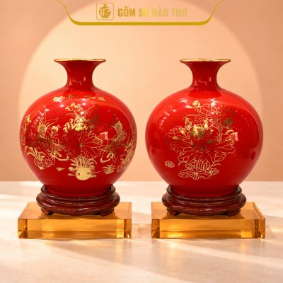 CAL02 - Bình hút tài lộc Cá Niên Niên Hữu Dư