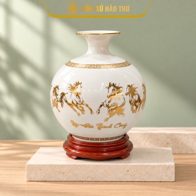 CAL08 - Bình hút tài lộc Mã Đáo Thành Công