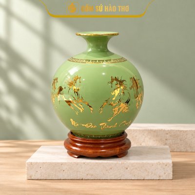 CAL08 - Bình hút tài lộc Mã Đáo Thành Công