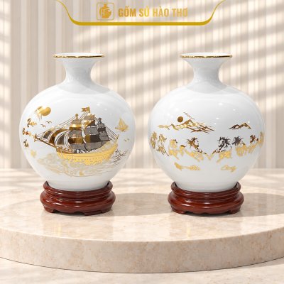 CAL26 - Bình hút tài lộc Mã đáo thành công, Thuận buồm xuôi gió 