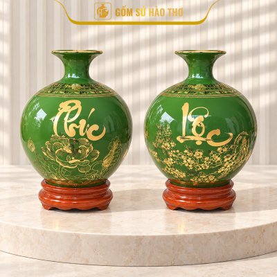 CAL29 - Bình hút tài lộc Phúc Lộc viền Hạc