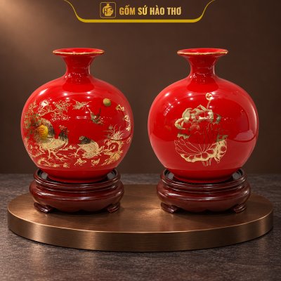 CAL32 - Bình hút tài lộc Kim Kê Đại Cát