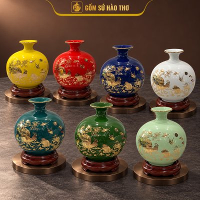 CAL32 - Bình hút tài lộc Kim Kê Đại Cát