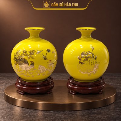 CAL32 - Bình hút tài lộc Kim Kê Đại Cát