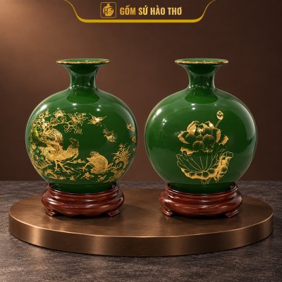 CAL32 - Bình hút tài lộc Kim Kê Đại Cát