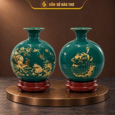CAL32 - Bình hút tài lộc Kim Kê Đại Cát